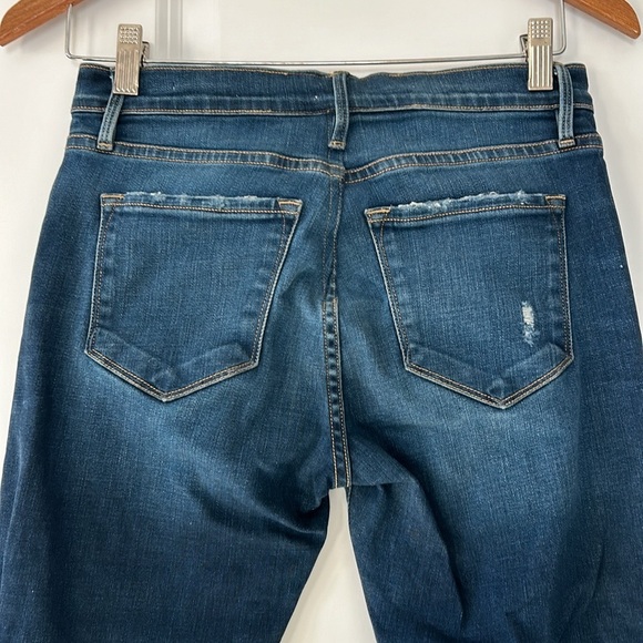 FRAME Le Garcon Blue Jeans w Distressed Knee, Caribou, Sz 24/25 w MEASUREMENTS - Picture 3 of 14